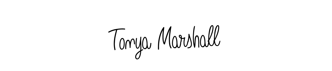 How to make Tonya Marshall name signature. Use Angelique-Rose-font-FFP style for creating short signs online. This is the latest handwritten sign. Tonya Marshall signature style 5 images and pictures png