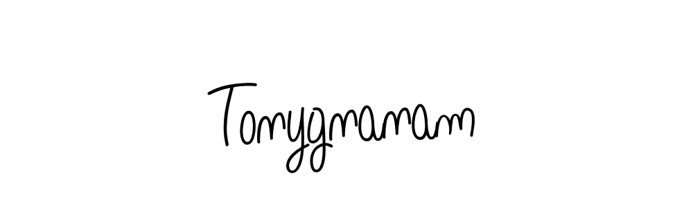 How to make Tonygnanam name signature. Use Angelique-Rose-font-FFP style for creating short signs online. This is the latest handwritten sign. Tonygnanam signature style 5 images and pictures png