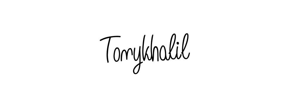 Create a beautiful signature design for name Tonykhalil. With this signature (Angelique-Rose-font-FFP) fonts, you can make a handwritten signature for free. Tonykhalil signature style 5 images and pictures png