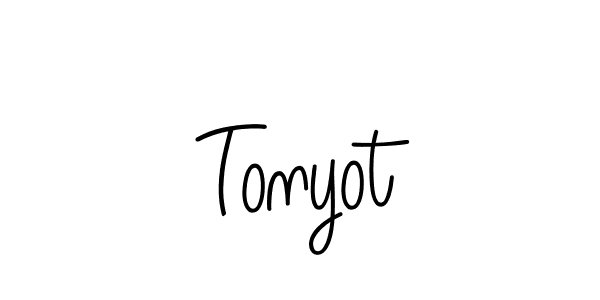 Use a signature maker to create a handwritten signature online. With this signature software, you can design (Angelique-Rose-font-FFP) your own signature for name Tonyot. Tonyot signature style 5 images and pictures png