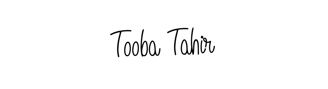 Make a beautiful signature design for name Tooba Tahir. With this signature (Angelique-Rose-font-FFP) style, you can create a handwritten signature for free. Tooba Tahir signature style 5 images and pictures png