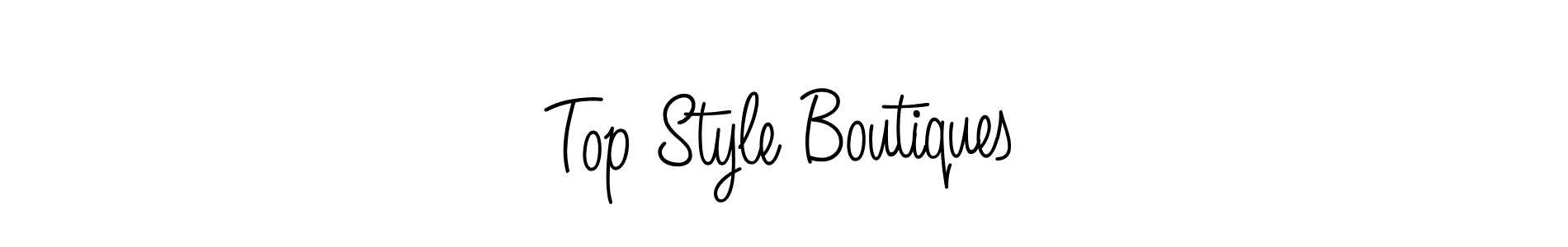 Make a beautiful signature design for name Top Style Boutiques. With this signature (Angelique-Rose-font-FFP) style, you can create a handwritten signature for free. Top Style Boutiques signature style 5 images and pictures png