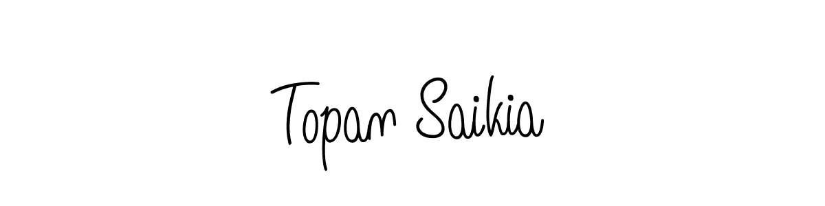 The best way (Angelique-Rose-font-FFP) to make a short signature is to pick only two or three words in your name. The name Topan Saikia include a total of six letters. For converting this name. Topan Saikia signature style 5 images and pictures png