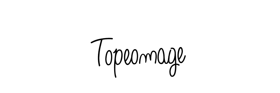 How to make Topeomage name signature. Use Angelique-Rose-font-FFP style for creating short signs online. This is the latest handwritten sign. Topeomage signature style 5 images and pictures png