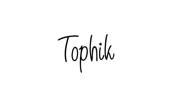 Design your own signature with our free online signature maker. With this signature software, you can create a handwritten (Angelique-Rose-font-FFP) signature for name Tophik. Tophik signature style 5 images and pictures png
