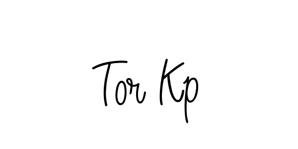 How to make Tor Kp name signature. Use Angelique-Rose-font-FFP style for creating short signs online. This is the latest handwritten sign. Tor Kp signature style 5 images and pictures png