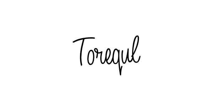 How to make Torequl signature? Angelique-Rose-font-FFP is a professional autograph style. Create handwritten signature for Torequl name. Torequl signature style 5 images and pictures png