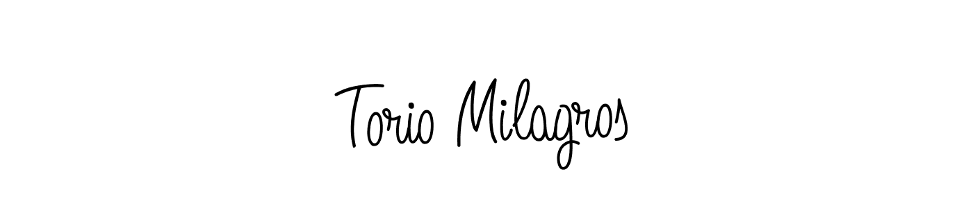 Once you've used our free online signature maker to create your best signature Angelique-Rose-font-FFP style, it's time to enjoy all of the benefits that Torio Milagros name signing documents. Torio Milagros signature style 5 images and pictures png