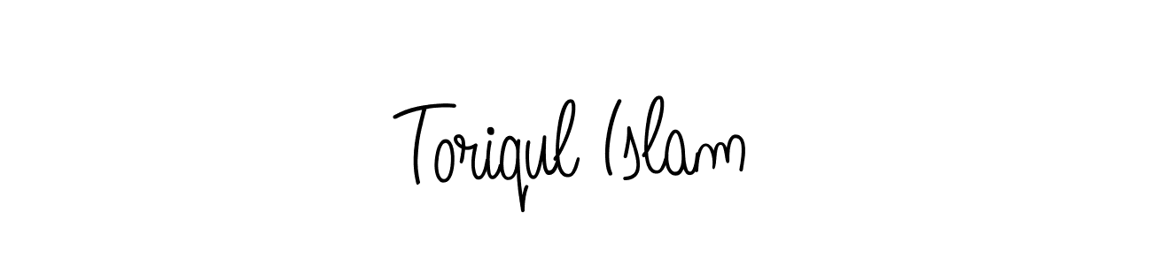 Design your own signature with our free online signature maker. With this signature software, you can create a handwritten (Angelique-Rose-font-FFP) signature for name Toriqul Islam. Toriqul Islam signature style 5 images and pictures png