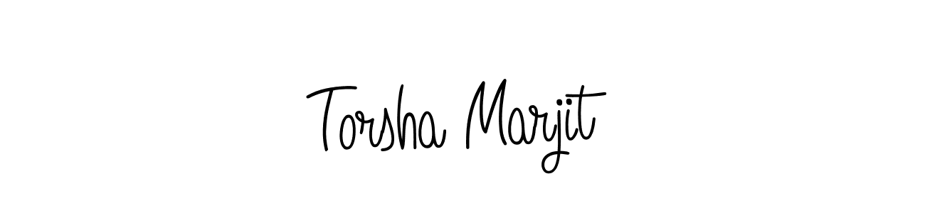 Make a beautiful signature design for name Torsha Marjit. With this signature (Angelique-Rose-font-FFP) style, you can create a handwritten signature for free. Torsha Marjit signature style 5 images and pictures png