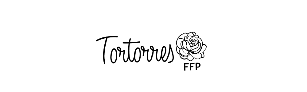 The best way (Angelique-Rose-font-FFP) to make a short signature is to pick only two or three words in your name. The name Tortorres9 include a total of six letters. For converting this name. Tortorres9 signature style 5 images and pictures png