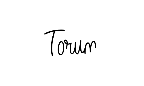 Torun stylish signature style. Best Handwritten Sign (Angelique-Rose-font-FFP) for my name. Handwritten Signature Collection Ideas for my name Torun. Torun signature style 5 images and pictures png