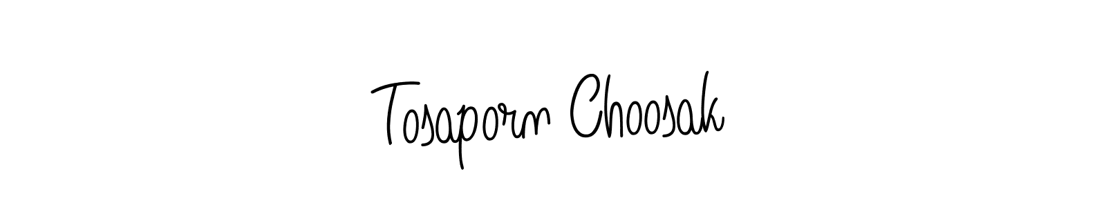 Make a beautiful signature design for name Tosaporn Choosak. With this signature (Angelique-Rose-font-FFP) style, you can create a handwritten signature for free. Tosaporn Choosak signature style 5 images and pictures png