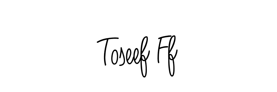 Make a beautiful signature design for name Toseef Ff. With this signature (Angelique-Rose-font-FFP) style, you can create a handwritten signature for free. Toseef Ff signature style 5 images and pictures png