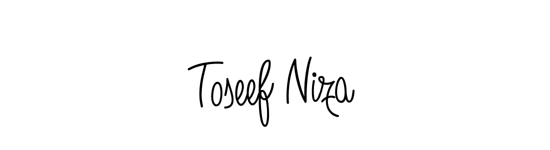 Toseef Niza stylish signature style. Best Handwritten Sign (Angelique-Rose-font-FFP) for my name. Handwritten Signature Collection Ideas for my name Toseef Niza. Toseef Niza signature style 5 images and pictures png
