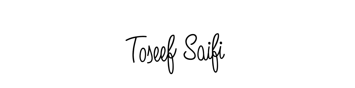 Use a signature maker to create a handwritten signature online. With this signature software, you can design (Angelique-Rose-font-FFP) your own signature for name Toseef Saifi. Toseef Saifi signature style 5 images and pictures png