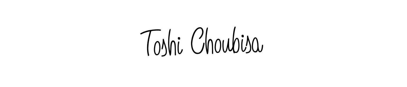 Toshi Choubisa stylish signature style. Best Handwritten Sign (Angelique-Rose-font-FFP) for my name. Handwritten Signature Collection Ideas for my name Toshi Choubisa. Toshi Choubisa signature style 5 images and pictures png