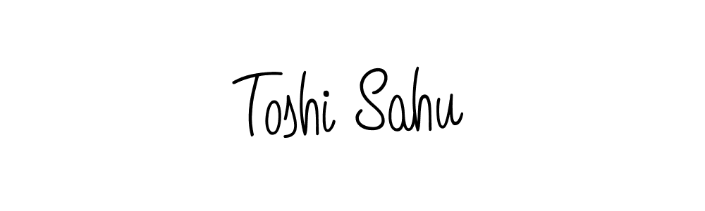 Design your own signature with our free online signature maker. With this signature software, you can create a handwritten (Angelique-Rose-font-FFP) signature for name Toshi Sahu. Toshi Sahu signature style 5 images and pictures png