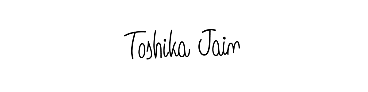 Toshika Jain stylish signature style. Best Handwritten Sign (Angelique-Rose-font-FFP) for my name. Handwritten Signature Collection Ideas for my name Toshika Jain. Toshika Jain signature style 5 images and pictures png