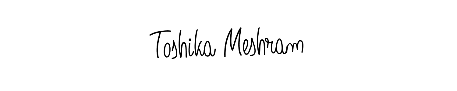 How to make Toshika Meshram signature? Angelique-Rose-font-FFP is a professional autograph style. Create handwritten signature for Toshika Meshram name. Toshika Meshram signature style 5 images and pictures png