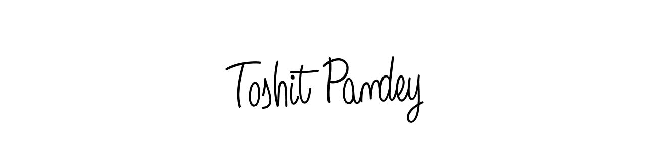 Toshit Pandey stylish signature style. Best Handwritten Sign (Angelique-Rose-font-FFP) for my name. Handwritten Signature Collection Ideas for my name Toshit Pandey. Toshit Pandey signature style 5 images and pictures png