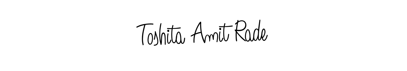 Check out images of Autograph of Toshita Amit Rade name. Actor Toshita Amit Rade Signature Style. Angelique-Rose-font-FFP is a professional sign style online. Toshita Amit Rade signature style 5 images and pictures png