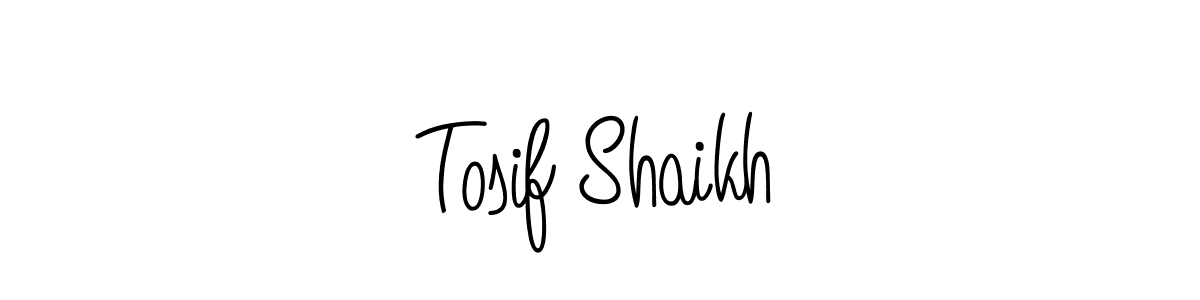 Create a beautiful signature design for name Tosif Shaikh. With this signature (Angelique-Rose-font-FFP) fonts, you can make a handwritten signature for free. Tosif Shaikh signature style 5 images and pictures png