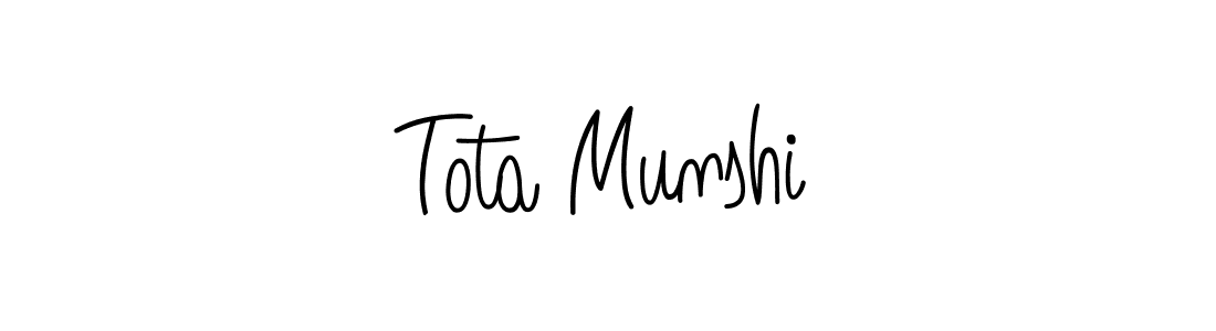 Create a beautiful signature design for name Tota Munshi. With this signature (Angelique-Rose-font-FFP) fonts, you can make a handwritten signature for free. Tota Munshi signature style 5 images and pictures png