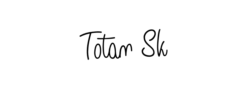 Design your own signature with our free online signature maker. With this signature software, you can create a handwritten (Angelique-Rose-font-FFP) signature for name Totan Sk. Totan Sk signature style 5 images and pictures png