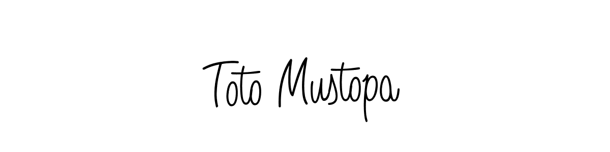 if you are searching for the best signature style for your name Toto Mustopa. so please give up your signature search. here we have designed multiple signature styles  using Angelique-Rose-font-FFP. Toto Mustopa signature style 5 images and pictures png
