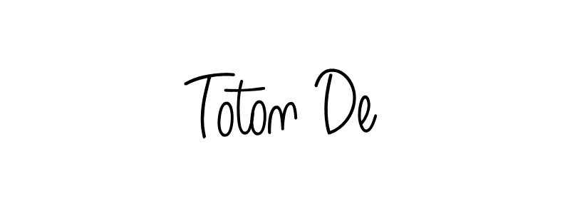 The best way (Angelique-Rose-font-FFP) to make a short signature is to pick only two or three words in your name. The name Toton De include a total of six letters. For converting this name. Toton De signature style 5 images and pictures png