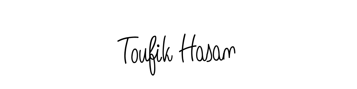 Also we have Toufik Hasan name is the best signature style. Create professional handwritten signature collection using Angelique-Rose-font-FFP autograph style. Toufik Hasan signature style 5 images and pictures png