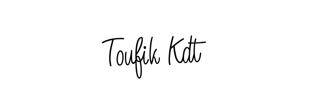 Create a beautiful signature design for name Toufik Kdt. With this signature (Angelique-Rose-font-FFP) fonts, you can make a handwritten signature for free. Toufik Kdt signature style 5 images and pictures png