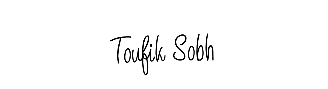 Toufik Sobh stylish signature style. Best Handwritten Sign (Angelique-Rose-font-FFP) for my name. Handwritten Signature Collection Ideas for my name Toufik Sobh. Toufik Sobh signature style 5 images and pictures png