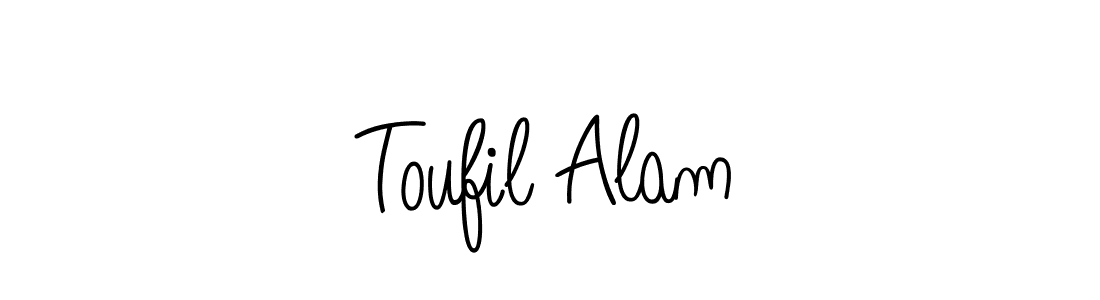 Make a beautiful signature design for name Toufil Alam. With this signature (Angelique-Rose-font-FFP) style, you can create a handwritten signature for free. Toufil Alam signature style 5 images and pictures png