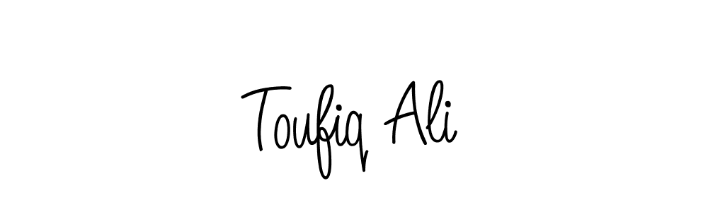How to Draw Toufiq Ali signature style? Angelique-Rose-font-FFP is a latest design signature styles for name Toufiq Ali. Toufiq Ali signature style 5 images and pictures png