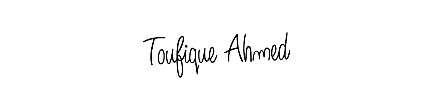 How to make Toufique Ahmed signature? Angelique-Rose-font-FFP is a professional autograph style. Create handwritten signature for Toufique Ahmed name. Toufique Ahmed signature style 5 images and pictures png