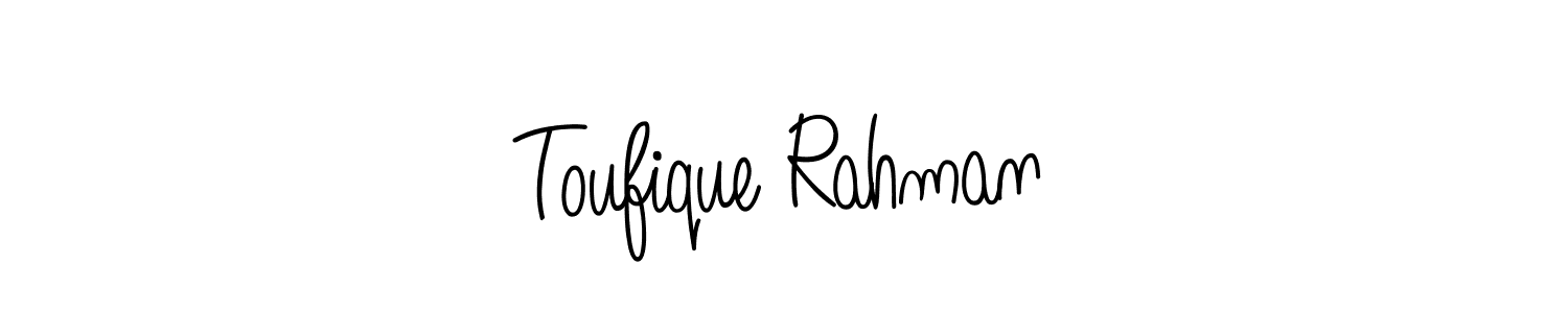 Make a short Toufique Rahman signature style. Manage your documents anywhere anytime using Angelique-Rose-font-FFP. Create and add eSignatures, submit forms, share and send files easily. Toufique Rahman signature style 5 images and pictures png