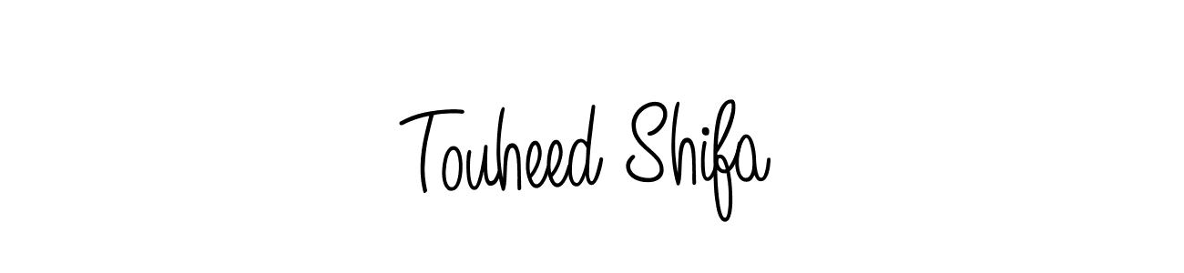 How to make Touheed Shifa name signature. Use Angelique-Rose-font-FFP style for creating short signs online. This is the latest handwritten sign. Touheed Shifa signature style 5 images and pictures png