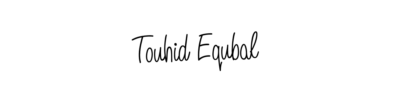 Create a beautiful signature design for name Touhid Equbal. With this signature (Angelique-Rose-font-FFP) fonts, you can make a handwritten signature for free. Touhid Equbal signature style 5 images and pictures png