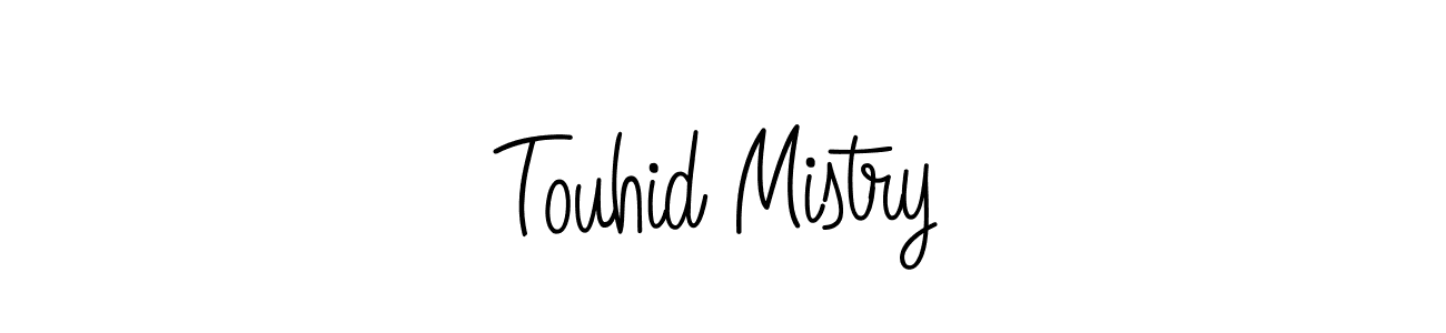 Make a beautiful signature design for name Touhid Mistry. With this signature (Angelique-Rose-font-FFP) style, you can create a handwritten signature for free. Touhid Mistry signature style 5 images and pictures png