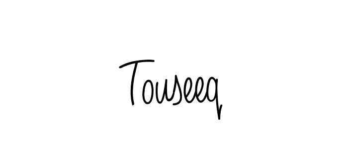 Design your own signature with our free online signature maker. With this signature software, you can create a handwritten (Angelique-Rose-font-FFP) signature for name Touseeq. Touseeq signature style 5 images and pictures png