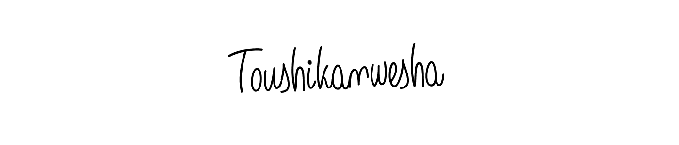 Toushikanwesha stylish signature style. Best Handwritten Sign (Angelique-Rose-font-FFP) for my name. Handwritten Signature Collection Ideas for my name Toushikanwesha. Toushikanwesha signature style 5 images and pictures png
