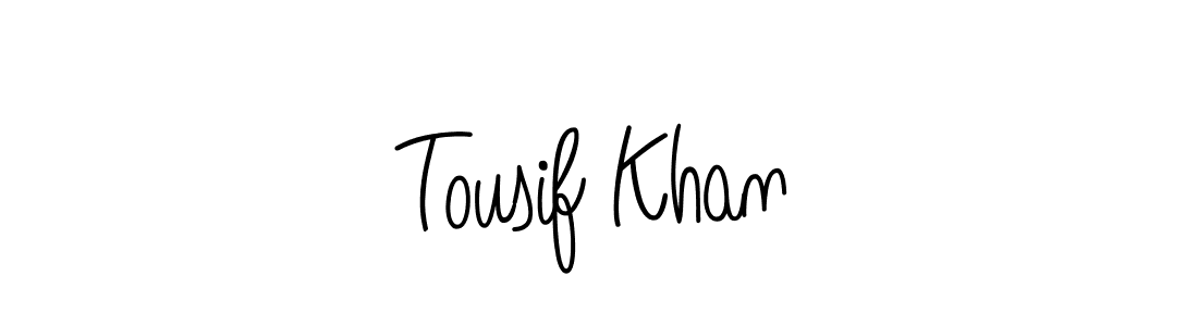 Design your own signature with our free online signature maker. With this signature software, you can create a handwritten (Angelique-Rose-font-FFP) signature for name Tousif Khan. Tousif Khan signature style 5 images and pictures png