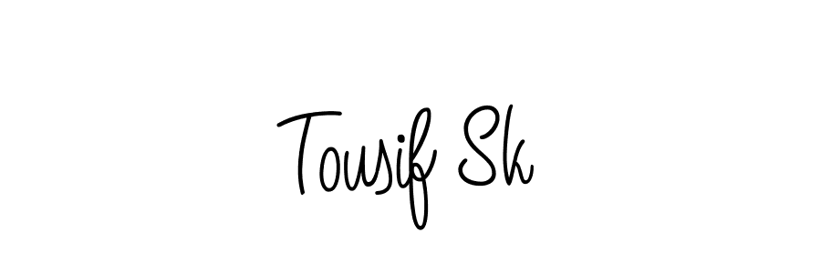 Use a signature maker to create a handwritten signature online. With this signature software, you can design (Angelique-Rose-font-FFP) your own signature for name Tousif Sk. Tousif Sk signature style 5 images and pictures png