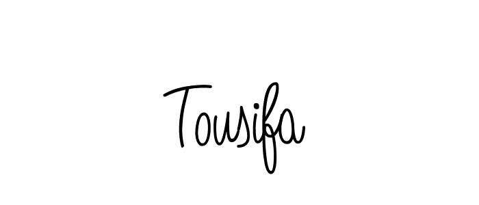 How to make Tousifa name signature. Use Angelique-Rose-font-FFP style for creating short signs online. This is the latest handwritten sign. Tousifa signature style 5 images and pictures png