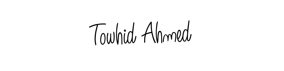 Also we have Towhid Ahmed name is the best signature style. Create professional handwritten signature collection using Angelique-Rose-font-FFP autograph style. Towhid Ahmed signature style 5 images and pictures png