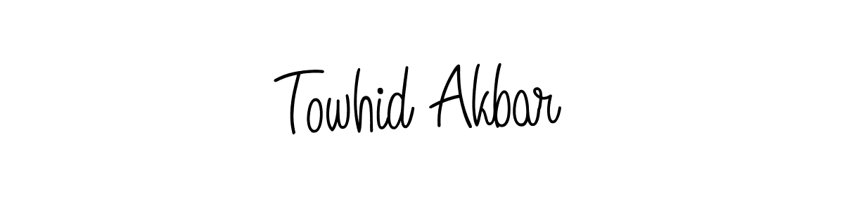 Use a signature maker to create a handwritten signature online. With this signature software, you can design (Angelique-Rose-font-FFP) your own signature for name Towhid Akbar. Towhid Akbar signature style 5 images and pictures png