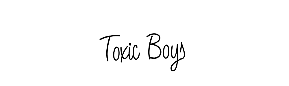 Use a signature maker to create a handwritten signature online. With this signature software, you can design (Angelique-Rose-font-FFP) your own signature for name Toxic Boys. Toxic Boys signature style 5 images and pictures png
