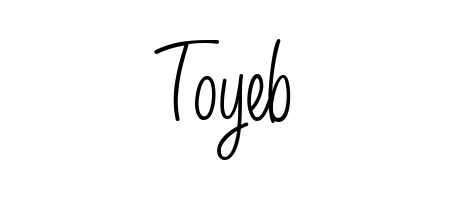 Enhance your business communications with Toyeb signature in Angelique-Rose-font-FFP lettering. Clean, modern, and universally compatible. Toyeb signature style 5 images and pictures png